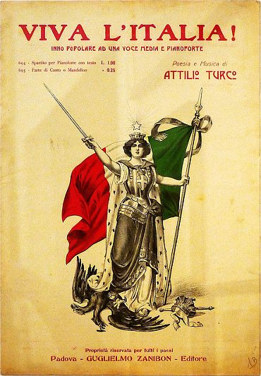 Allegoria-dellItalia-con-il-Tricolore_1916
