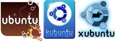 Ubuntu,Kubuntu,Xubuntu